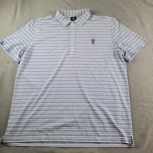 The Union League National Golf Donald Ross Shirt Men XL Striped Polo Performance